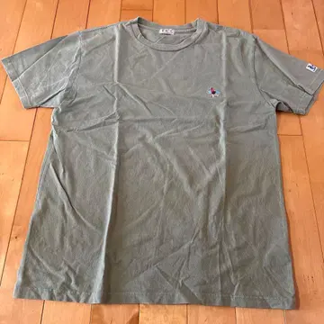 TES 올리브 그린 T셔츠 서핑 자수