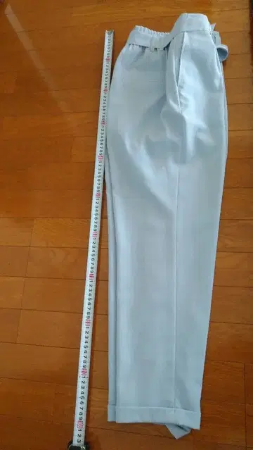 라이트 블루 캐주얼 팬츠 벨트 포함