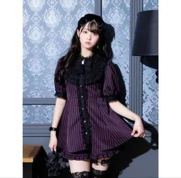 노에미 보라색 스트라이프 셋업