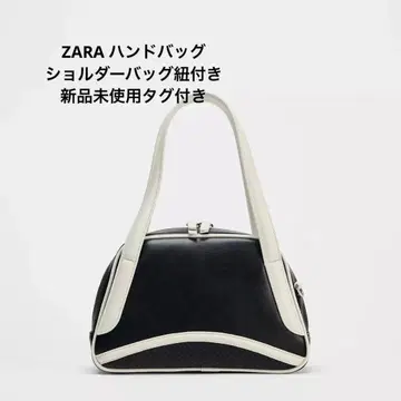 ZARA 더블 핸들백 택 포함 미사용 바이컬러 스포티
