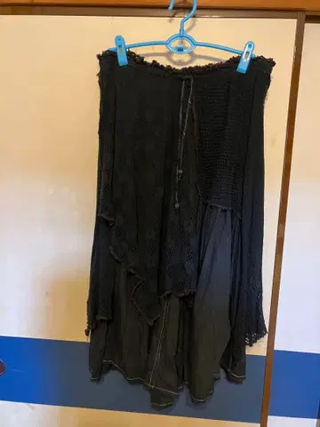 RODEO COLLECTION 맥시 길이 블랙 플레어 스커트