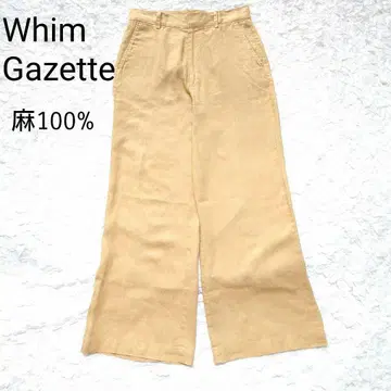 Whim Gazette 윔 가젯 린넨 100% 와이드 팬츠 38