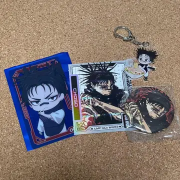 주술회전 신좌 점프 GIGA 아크릴 키링 카드 스티커 캔뱃지 쵸소우