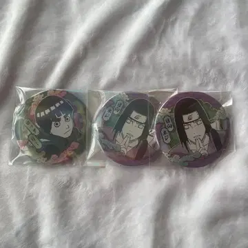 NARUTO 나루토 컬렉션 캔뱃지 점프샵 록 리, 히나타 네지