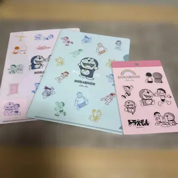 도라에몽 미래 백화점 오다이바 한정판 클리어 파일 2종 클리어 스티커