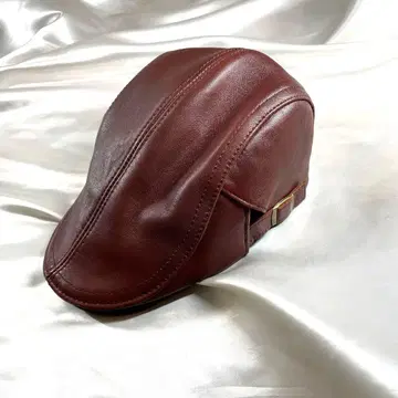 천연 가죽 리얼 가죽 가죽 헌팅 베레모 가죽 캡 브라운