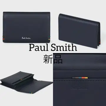 [ 새상품 미사용 ] 폴스미스 하이라이트 스티치 명함지갑 네이비