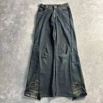 리메이크 데님 플레어 팬츠 재구축 와이드 배기 vol.250