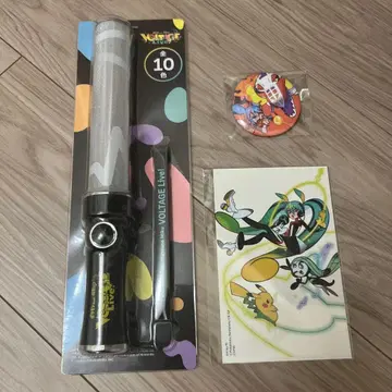 포케미쿠 응원봉 캔뱃지 불꽃 하츠네 미쿠