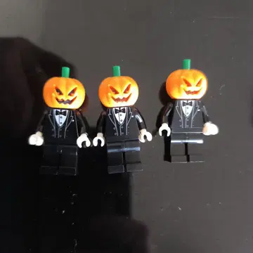 LEGO 호박 헤드 미니 피규어 3체 세트