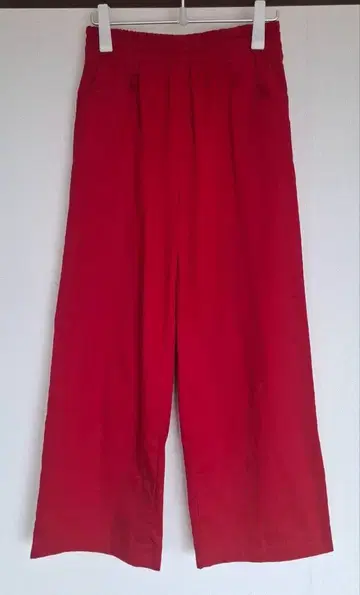 agnes b. 빨간색 와이드 팬츠 허리밴딩/택 포함