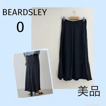 새상품급 BEARDSLEY 비어즐리 백 테일 스커트 블랙 0