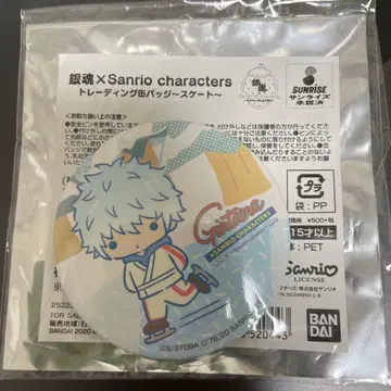 은혼 사카타 긴토키 캔뱃지 산리오 콜라보 스케이트 ver.