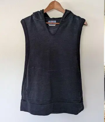 BLUE BLUE 블루블루 후드 부착 베스트 네이비 나염