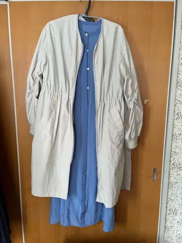 Ray BEAMS 베이지 트렌치코트