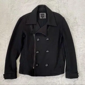 Y2K archive zip up pea coat 나폴레옹 시크 스타일