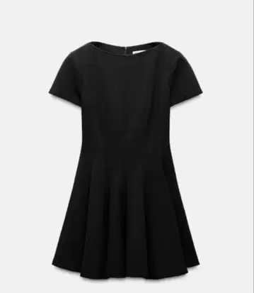 ZARA 고데트 미니 원피스 자라 ZARA 블랙 플레어 드레스 XS 반팔