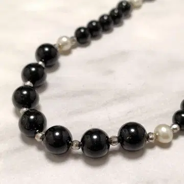 천연 오닉스 펄 진주 목걸이 액세서리 주얼리 여성용