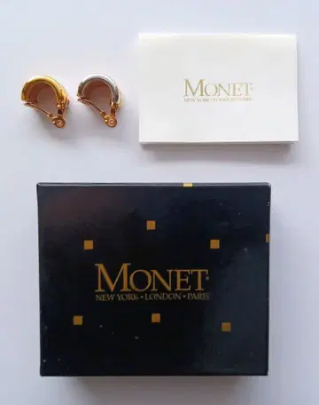 Monet 골드 로듐 실버 트리플 클립온 귀찌