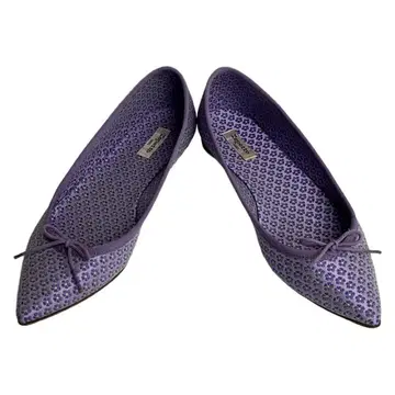 repetto 37(23.5cm) 퍼플 플랫슈즈 플라워(꽃무늬)