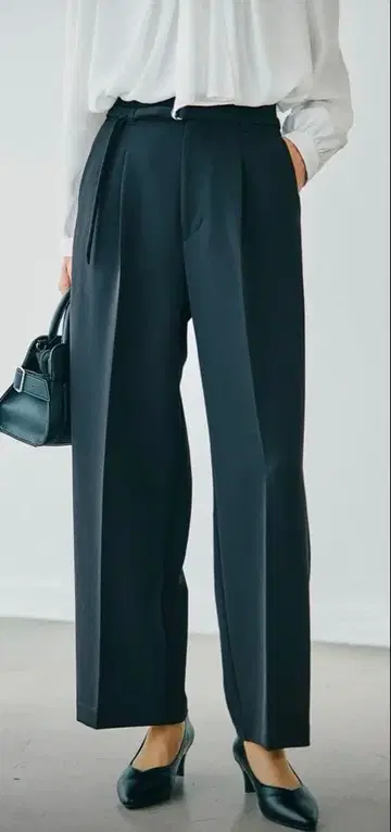 LEPSIM [입학식/졸업식/세레모니] W 크로스 벨트 와이드 팬츠