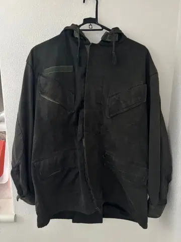 USED 벨기에군 M-64 AIR FORCE 필드 자켓 블랙 염색