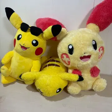 포켓몬 봉제 인형 세트 피카츄 플러스 본체 포켓몬스터
