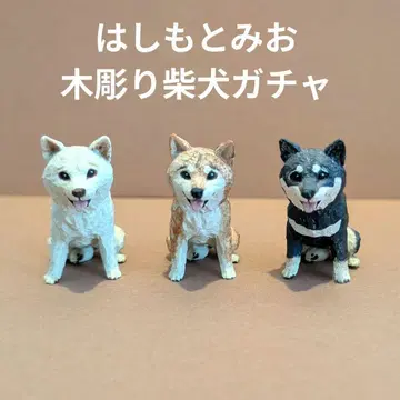 하시모토 미오 목조 시바견 가챠 3종