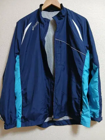 asics 네이비 라이트 블루 자켓 XL