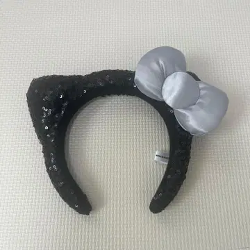 유니버셜 USJ 키티 헬로키티 머리띠 블랙 스팽글