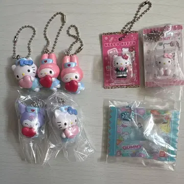 산리오 캡슐 토이 외 키링 8개 세트