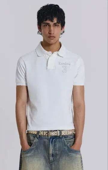 jaded london 피케 셔츠 S archive y2k 그런지 크롭