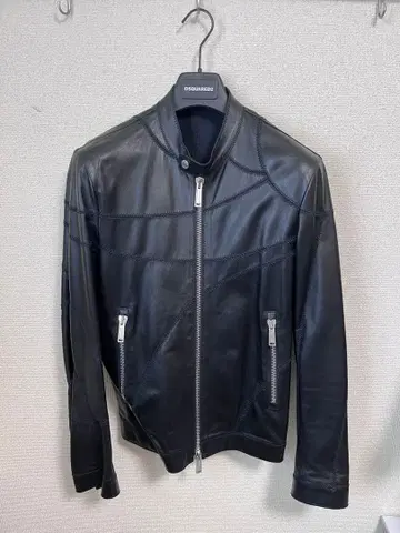DSQUARED2 싱글 라이더 자켓 46 블랙
