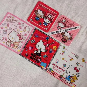 [ 새상품 ] 헬로키티 손수건 5개 세트 헤이세이