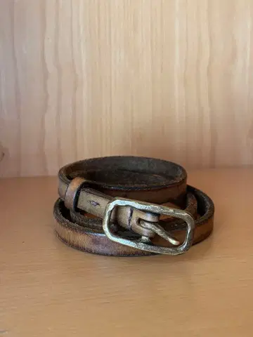 45rpm 45r 빈티지 가죽 벨트 브라운