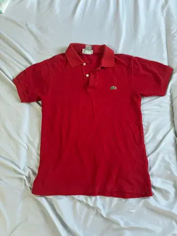LACOSTE 빨간색 피케 셔츠 프렌치