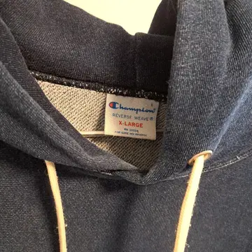 Champion 후드 부착 데님 컬러 상하의 셋업 XL