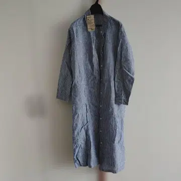 린넨 긴팔 셔츠 원피스 S