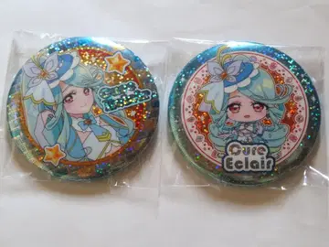 명탐정 프리큐어 BIG 홀로그램 캔뱃지 큐어 에클레르 2종 세트
