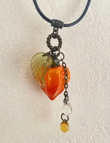 수선화 모티브 목걸이 초커 레진