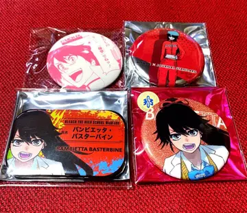 BLEACH 720 밤비에타 캔뱃지 4개 명찰 캔뱃지 글리터