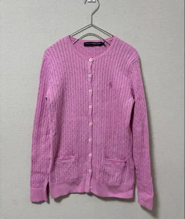 폴로 랄프 로렌 핑크 가디건