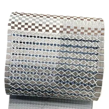 화직 수제 후쿠로 오비 이치마츠 가로 줄무늬 기모노 023b p