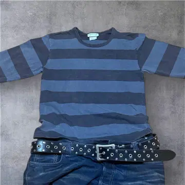 agnes b. homme 90s 화이트 택 보더 롱t archive