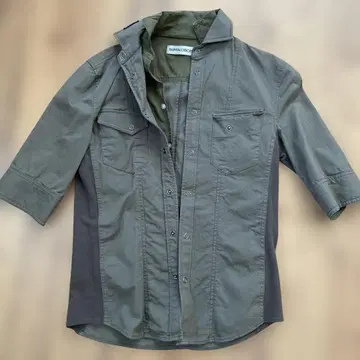 BUFFALOBOBS 반팔 셔츠 카키색 사이즈 1-2