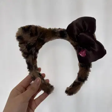 USJ 유니버셜 키티 레오파드 무늬 머리띠