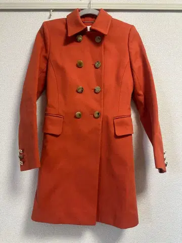 끌로에 오렌지 더블 브레스트 코트