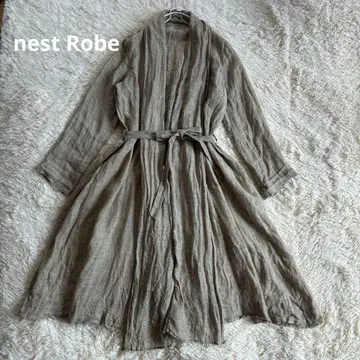 nestRobe 네스트로브 린넨 100% 롱 가운 허리 벨트