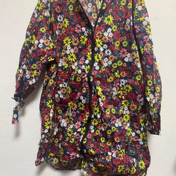 Kiu 꽃무늬 슬리브 판초 레인코트