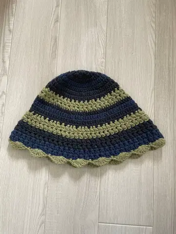 leinwande 크로 셰 뜨개질 버킷햇 네이비 올리브